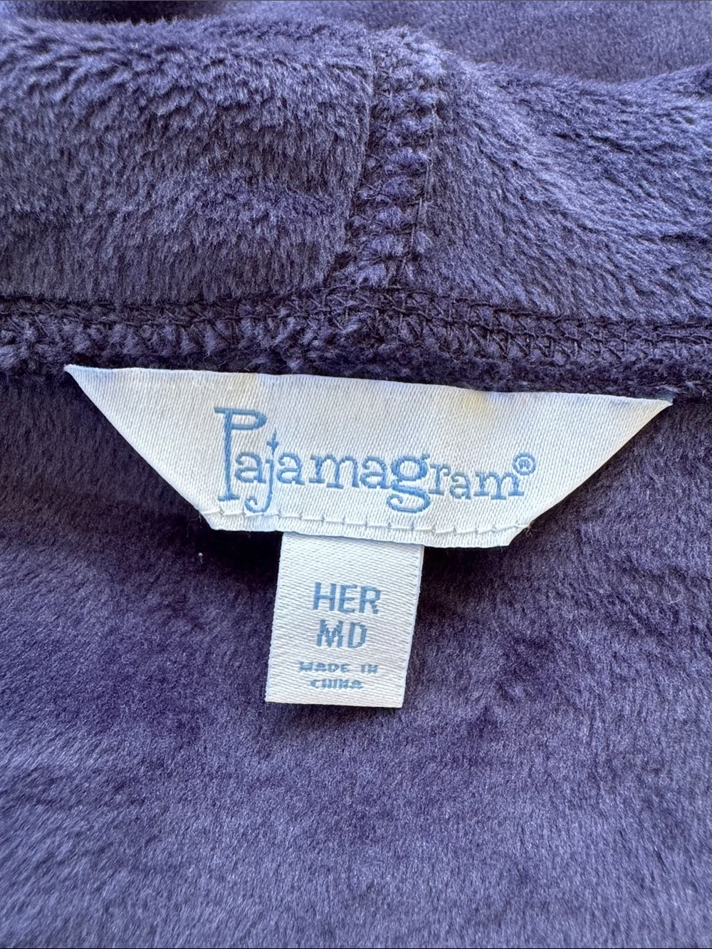 Pajamagram navy blue velour matching wide leg pants hoodie lounge set medium